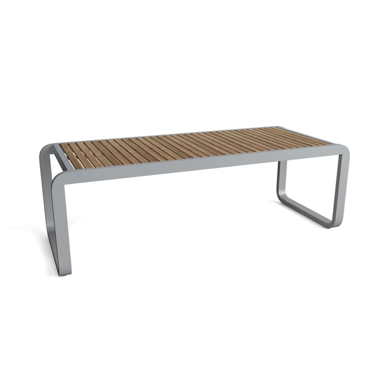 Monza 93" Teak and Aluminum Outdoor Dining Set