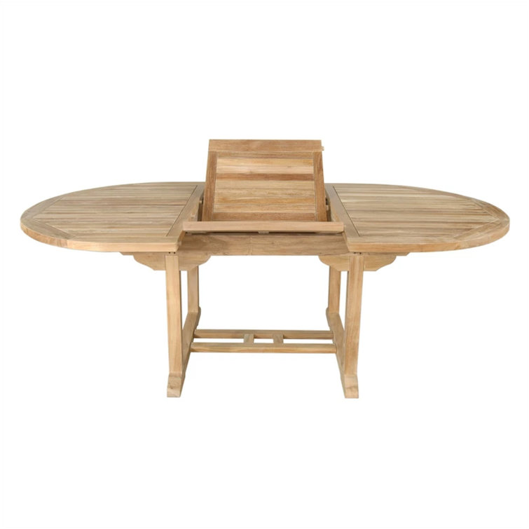 Natural Teak 8-Person Oval Outdoor Dining Set