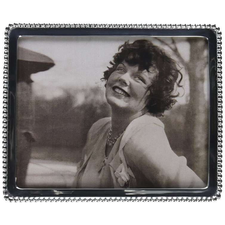 Elegant Silver Beaded 8x10 Picture Frame