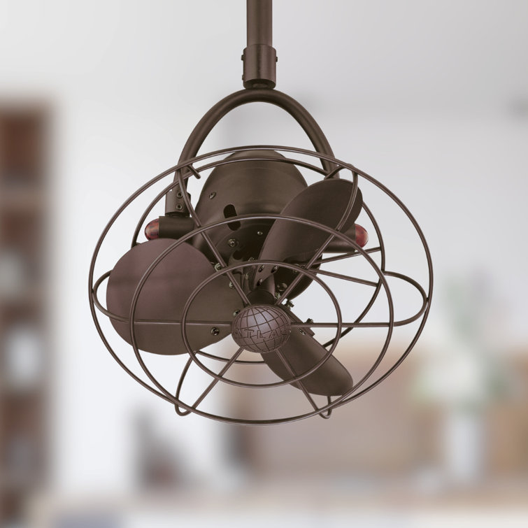 Diane 13'' Textured Bronze Steel Ceiling Fan with Remote Control