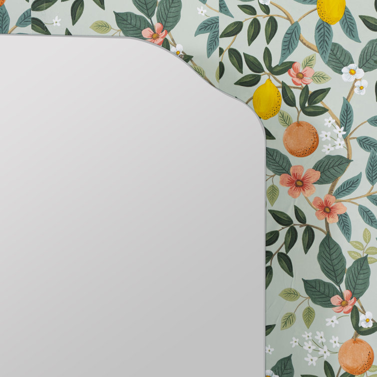 Silver Mirrored Medicine Cabinet with Shaped Silhouette