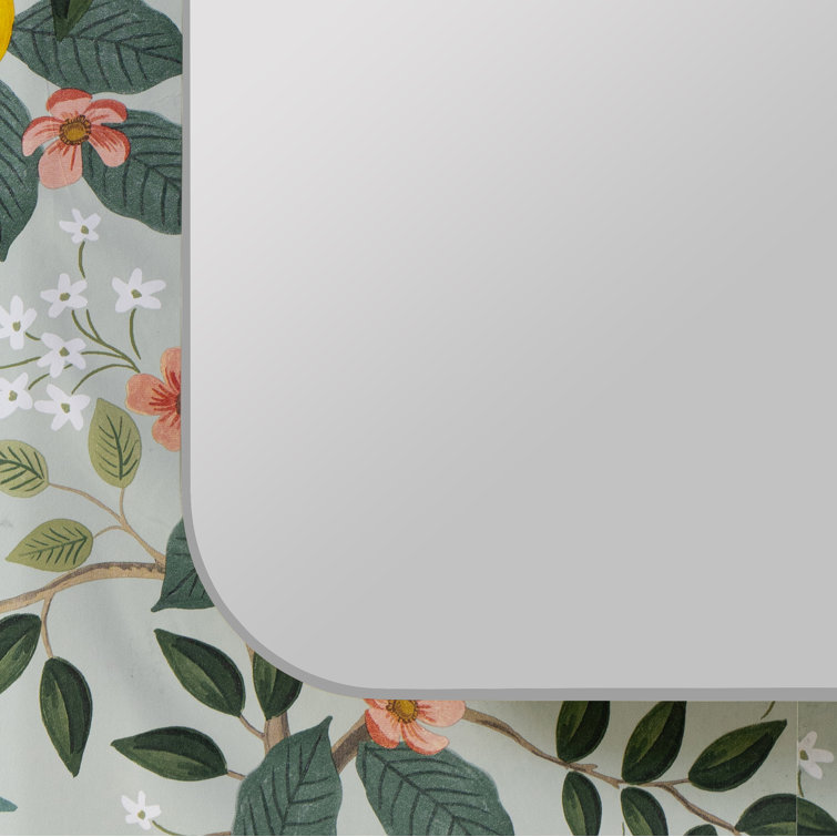 Silver Metal Slim Frame Medicine Cabinet with Mirror
