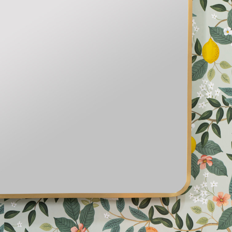 Classic Gold Metal Framed Rectangular Wall Mirror