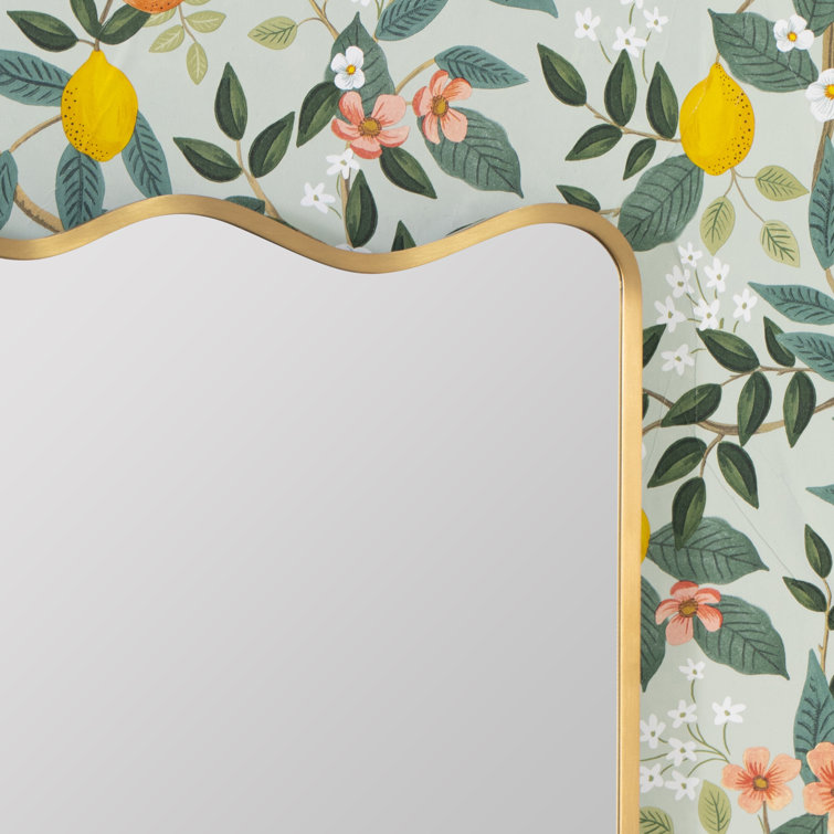 Classic Gold Metal Framed Rectangular Wall Mirror