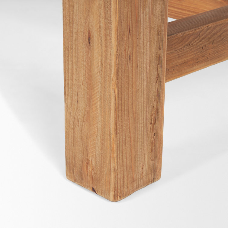 Nonnie Natural Brown Solid Pine Rectangular Trestle Dining Table