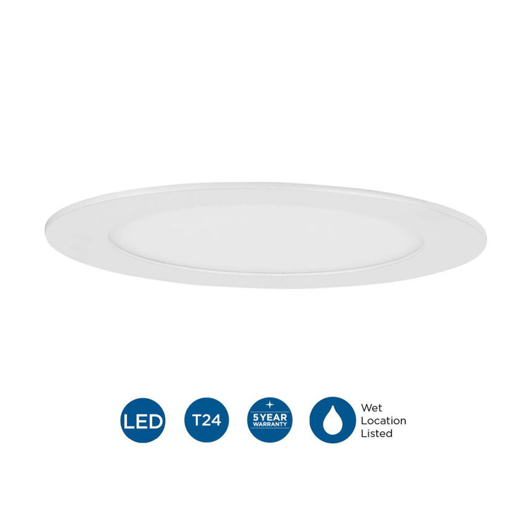 Satin White Aluminum LED Recessed Downlight, 7-Inch