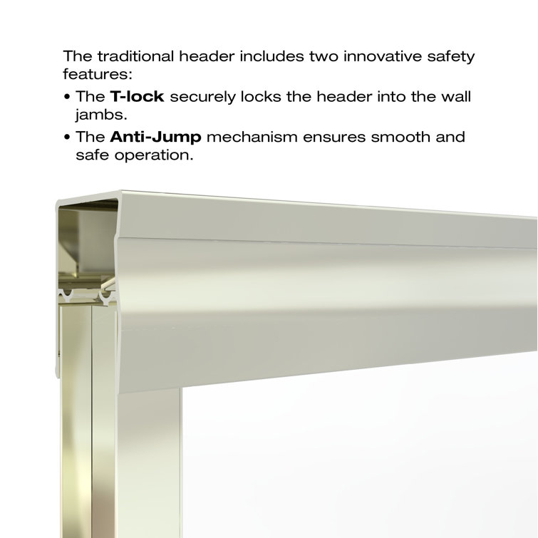 Classic Brushed Nickel Semi-Frameless Sliding Shower Door