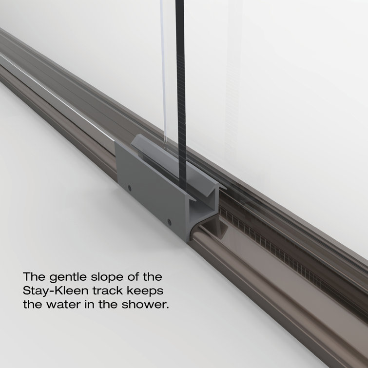 Classic Oil Rubbed Bronze Semi-Frameless Sliding Shower Door