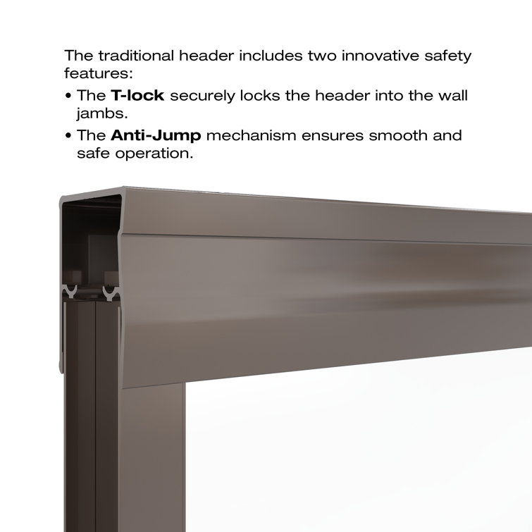 Classic Oil Rubbed Bronze Semi-Frameless Sliding Shower Door
