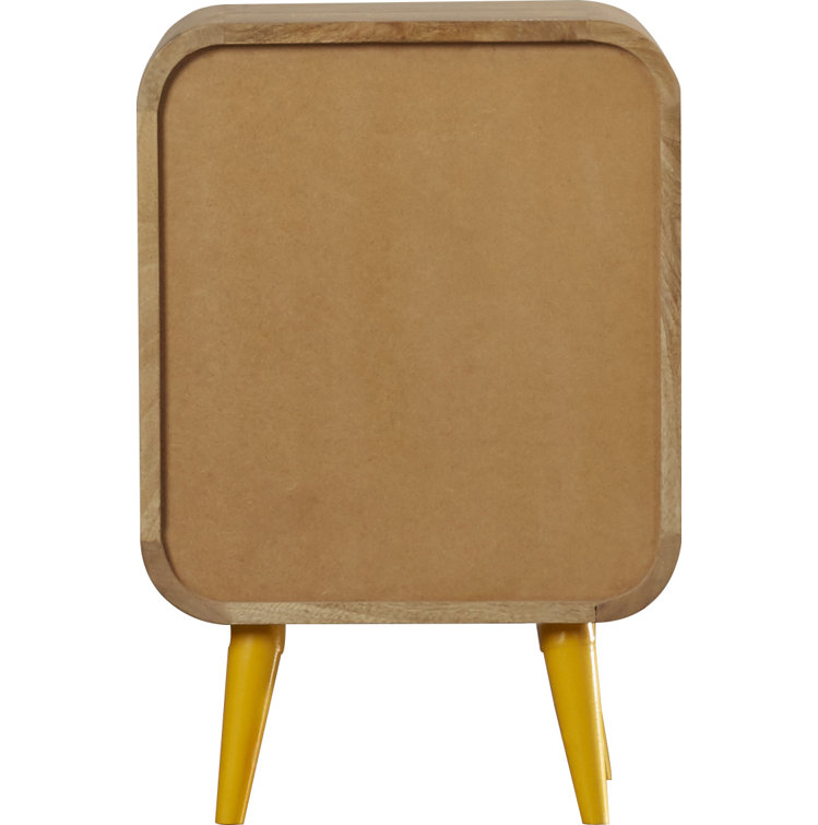 Danville Mango Wood Yellow Accent Nightstand