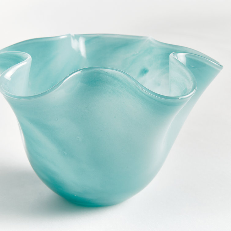 Ciela Handmade Light Blue Glass Decorative Bowl
