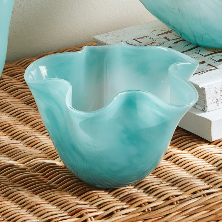 Ciela Handmade Light Blue Glass Decorative Bowl