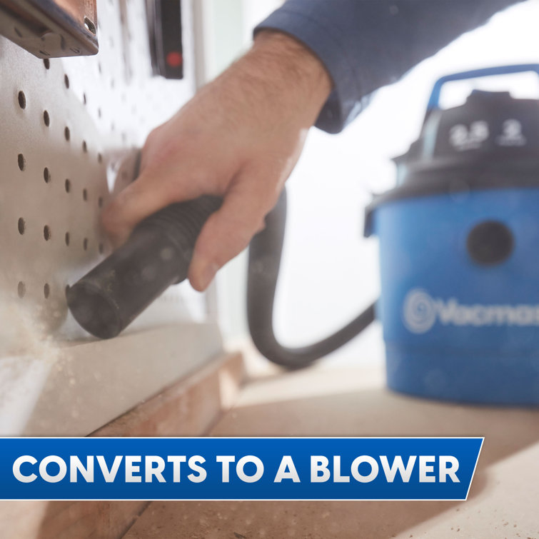 Vacmaster 2.5 Gallon Blue Wet/Dry Wall Mount Vacuum
