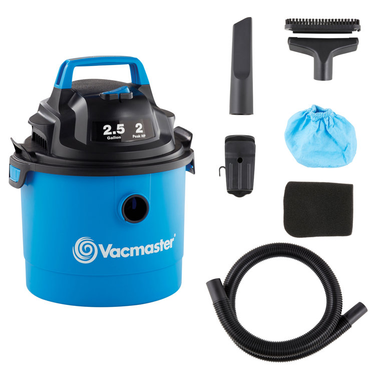 Vacmaster 2.5 Gallon Blue Wet/Dry Wall Mount Vacuum