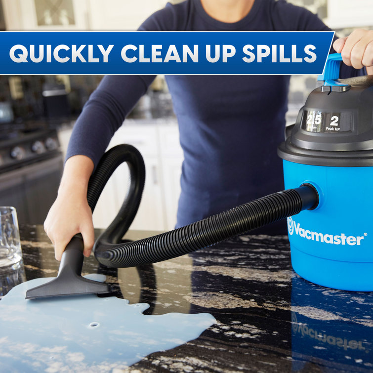 Vacmaster 2.5 Gallon Blue Wet/Dry Wall Mount Vacuum