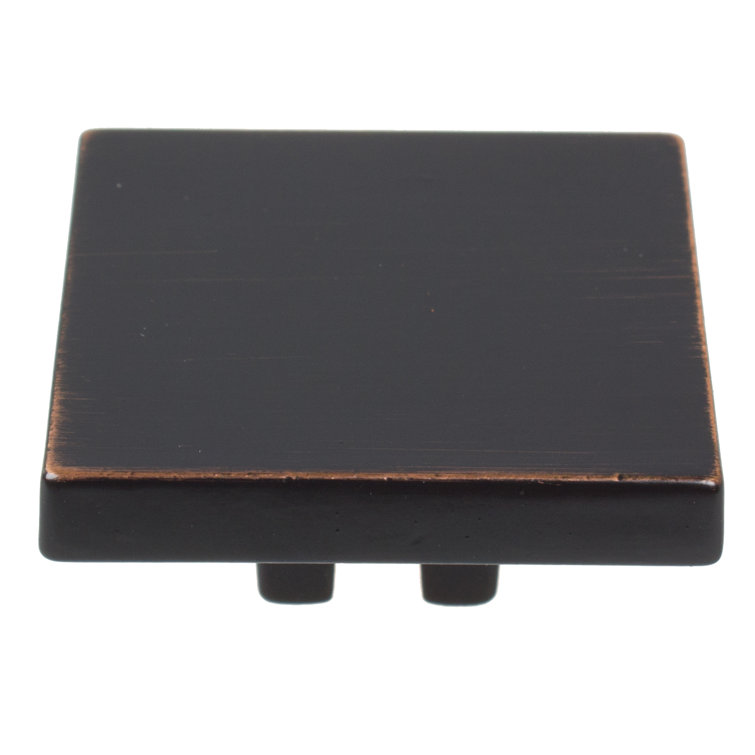 Oil Rubbed Bronze Modern Square Cabinet Knobs, 1.5-inch, Pack of 10