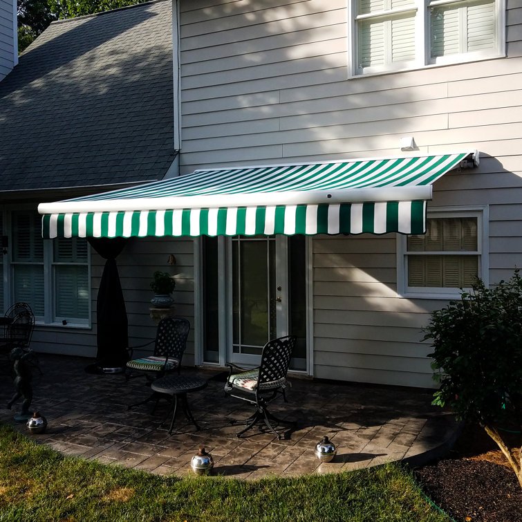 Key West Full-Cassette Motorized Retractable Awning, 10' x 8', White