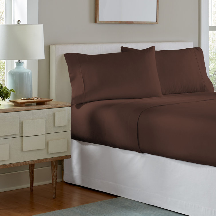 Chocolate Heavy Weight Cotton Flannel Queen Sheet Set