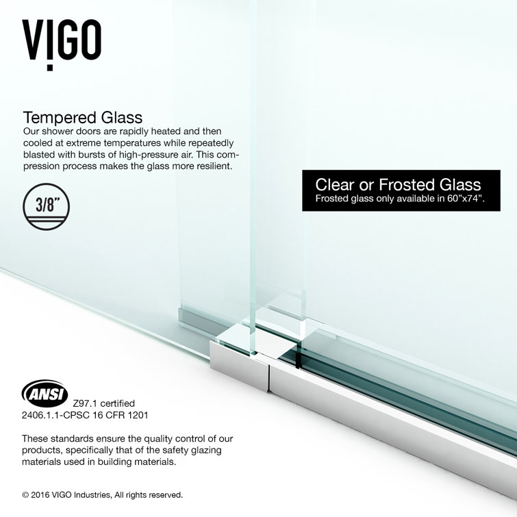 Elan 72" Frameless Sliding Tub Door with Clear Glass