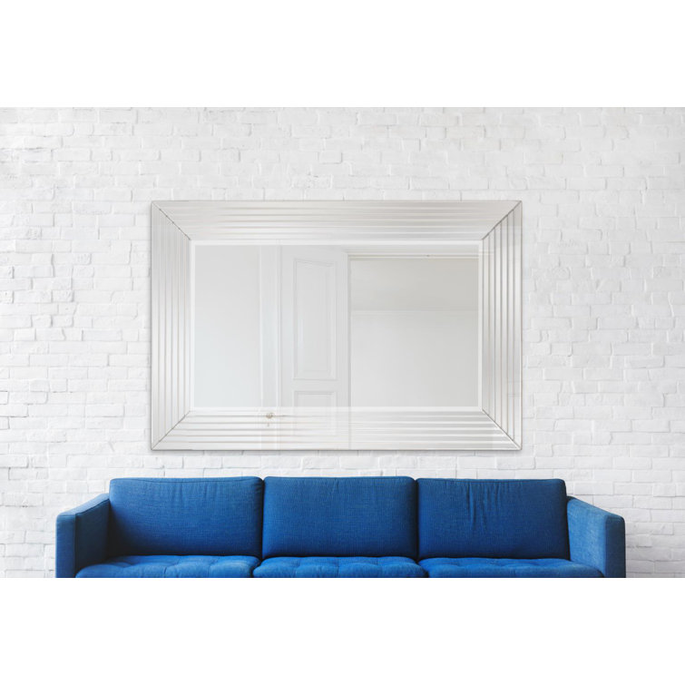 Lenox Rectangular Beveled Wood Mirror 27" x 47"