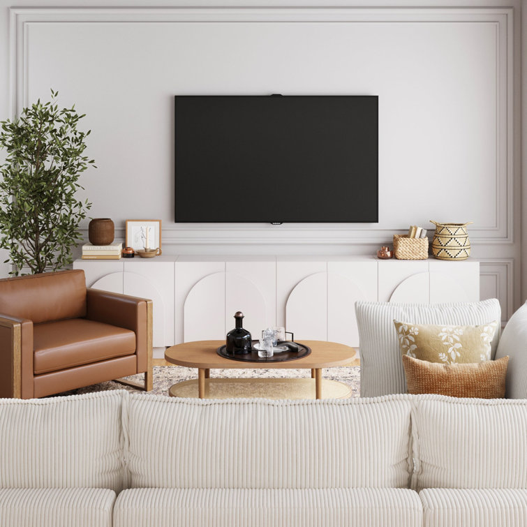 Matte White Solid Wood 4-Piece Accent Cabinet Set with Adjustable Shelving