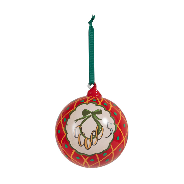 12 Days of Christmas Multicolor Glass Ball Ornament Set