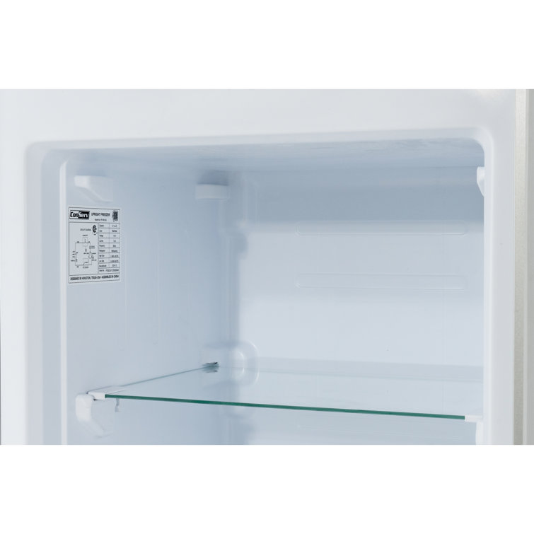 Compact Stainless Steel Upright Freezer with Reversible Door, 3.1 cu.ft.