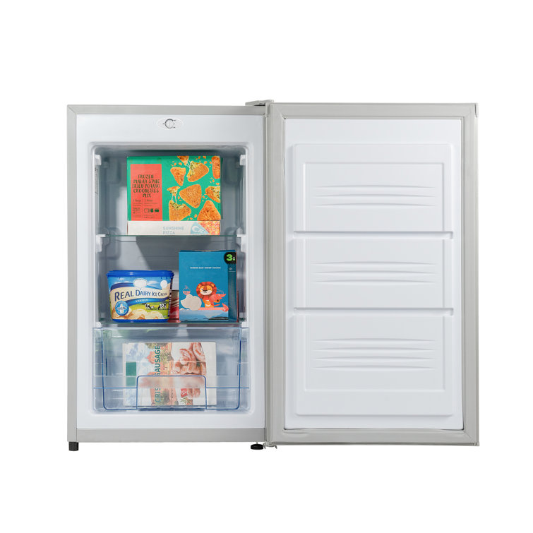 Compact Stainless Steel Upright Freezer with Reversible Door, 3.1 cu.ft.