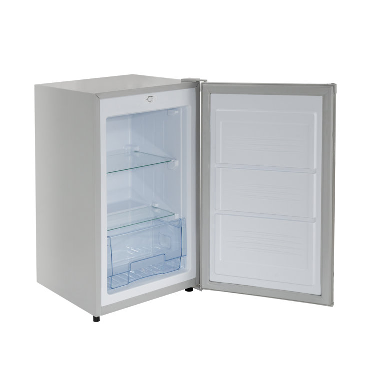 Compact Stainless Steel Upright Freezer with Reversible Door, 3.1 cu.ft.