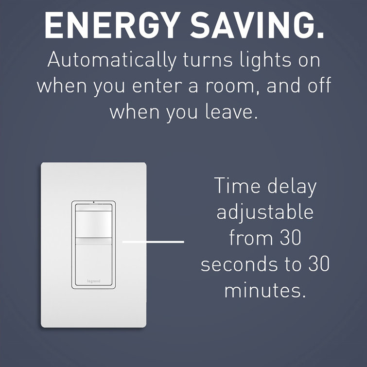 Tri-Color Polycarbonate Motion Sensing Rocker Light Switch
