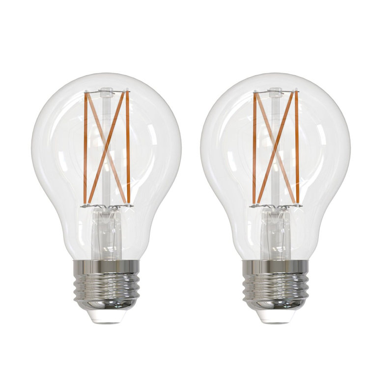 Clear 60 Watt Equivalent Dimmable LED Filament Bulbs