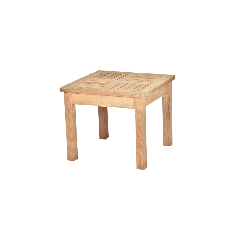 Natural Teak Square Outdoor Side Table