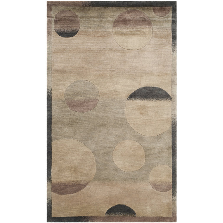 Hand-Knotted Multicolor Wool Geometric 3' x 5' Area Rug