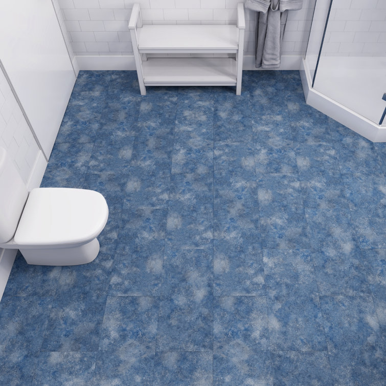 Topaz Blue Stone Look 12" x 24" Waterproof Vinyl Tile