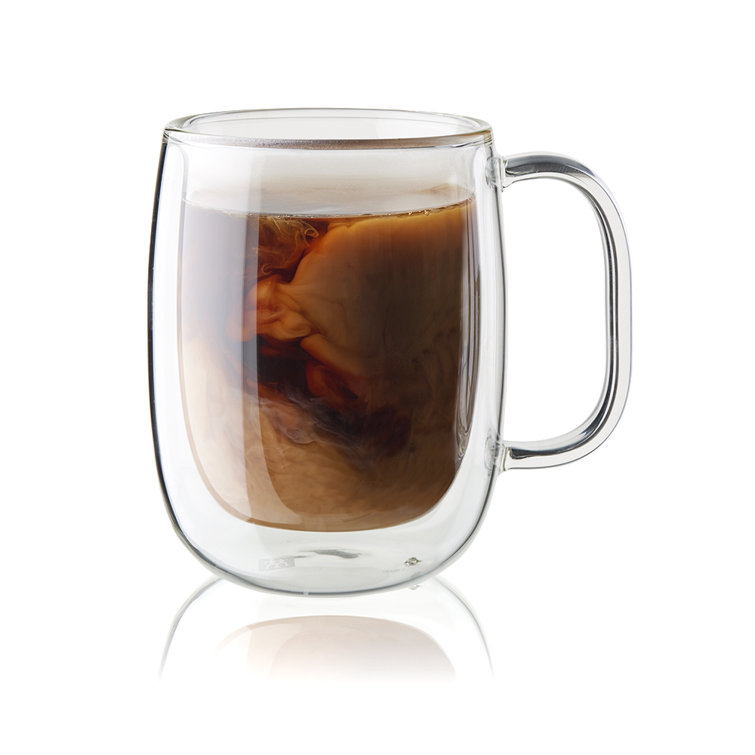 Clear Double-Wall Glass 8-Piece Mug Set