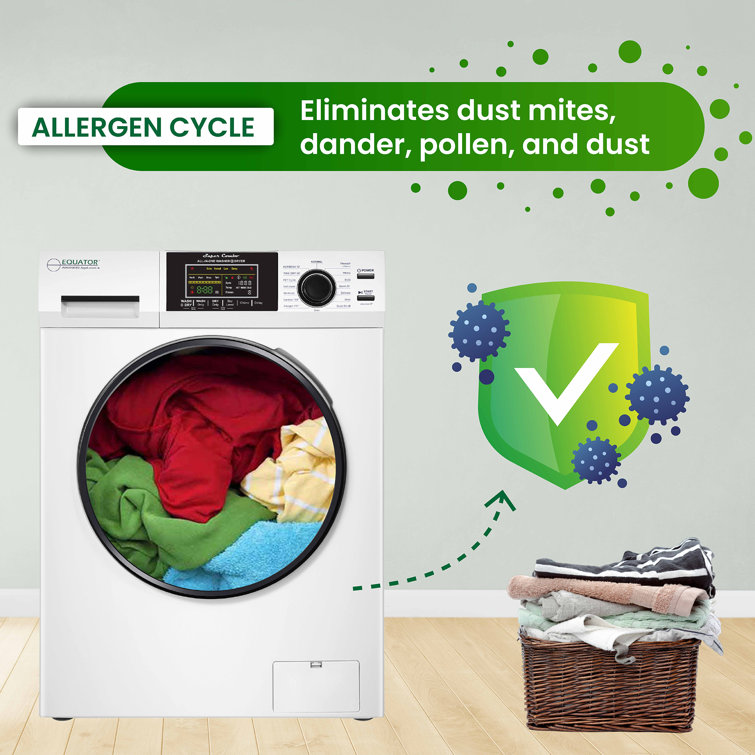 White 1.62cf Ventless All-in-One Washer Dryer with LED Control Panel