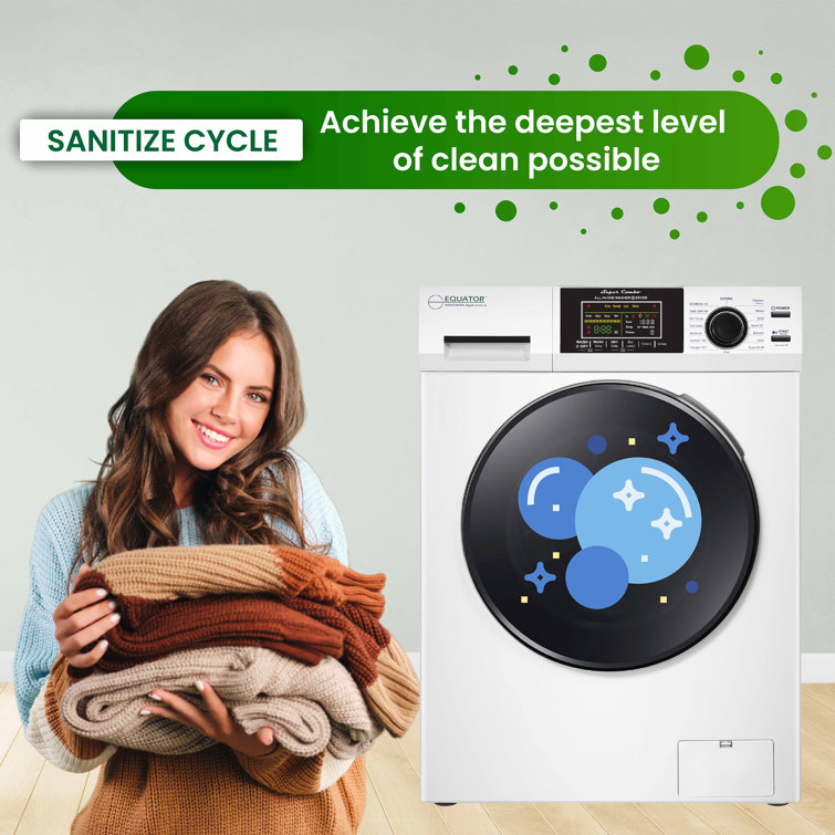 White 1.62cf Ventless All-in-One Washer Dryer with LED Control Panel