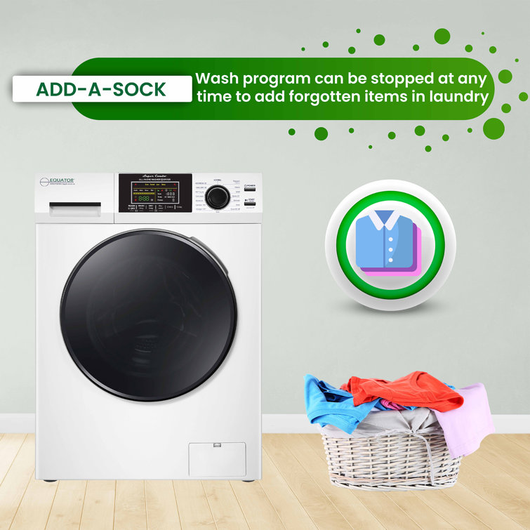 White 1.62cf Ventless All-in-One Washer Dryer with LED Control Panel
