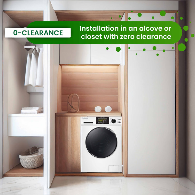 White 1.62cf Ventless All-in-One Washer Dryer with LED Control Panel