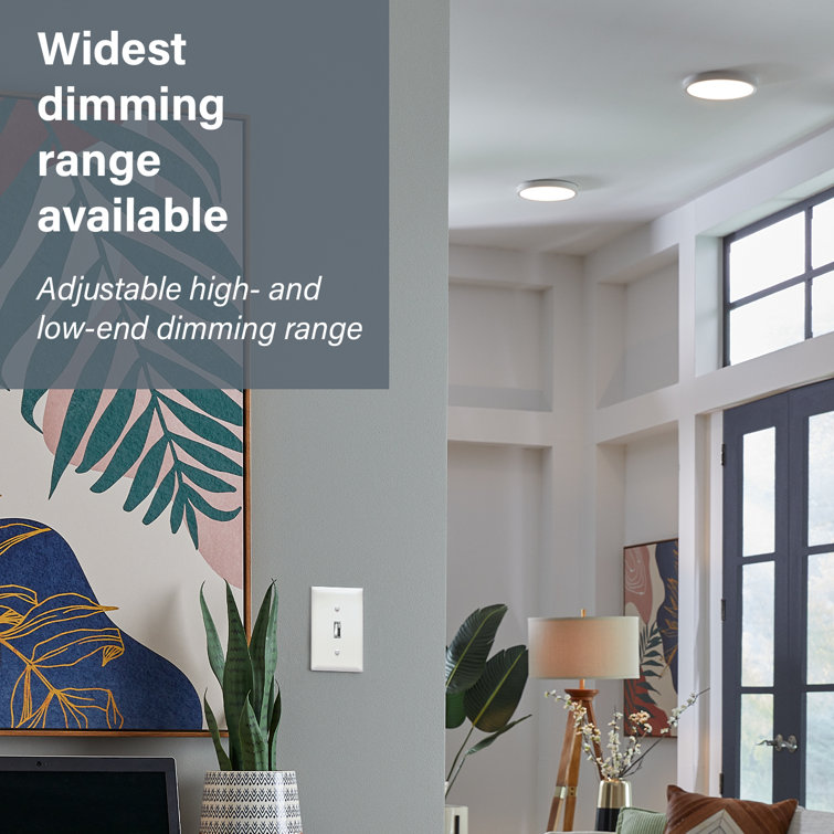 White Matte Advanced LED Dimmer Switch, Single-Pole/3-Way