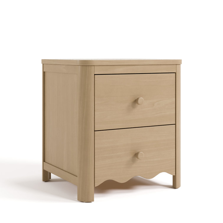 Driftwood Painted Lightweight 2 Drawer Nursery Nightstand