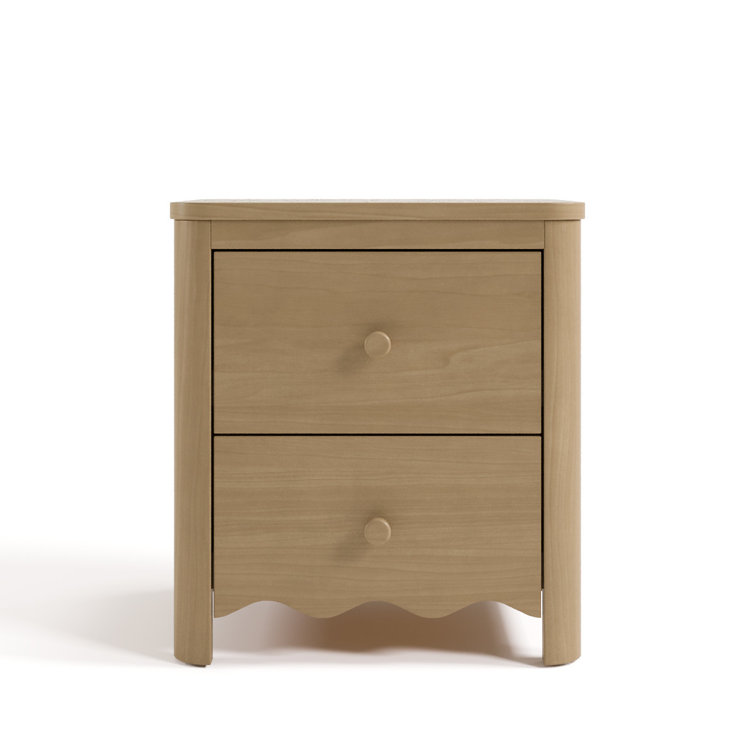 Driftwood Painted Lightweight 2 Drawer Nursery Nightstand