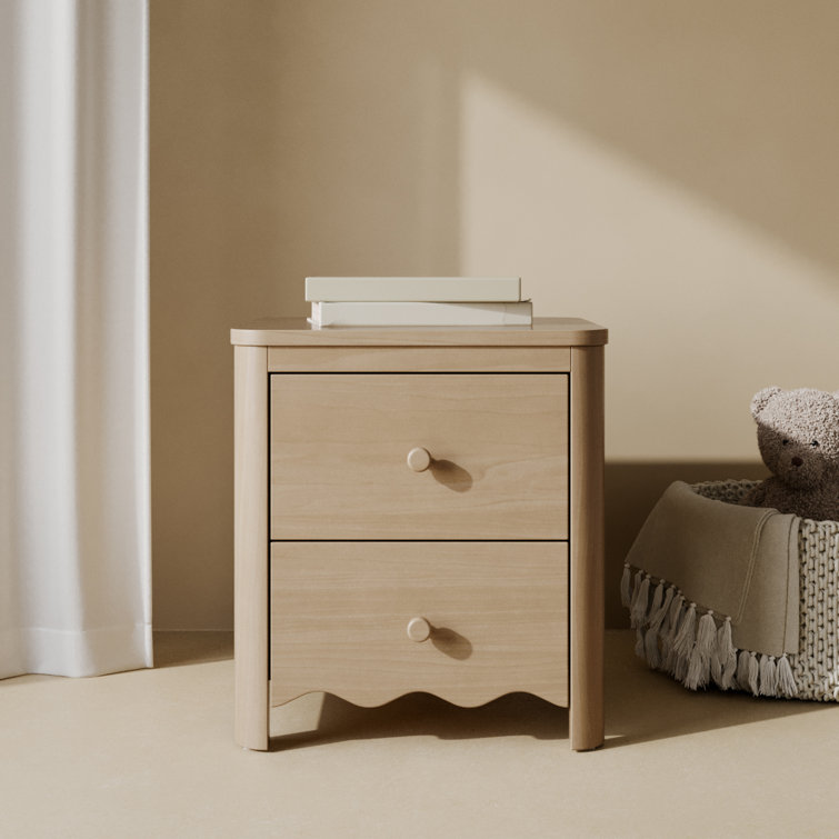 Driftwood Painted Lightweight 2 Drawer Nursery Nightstand