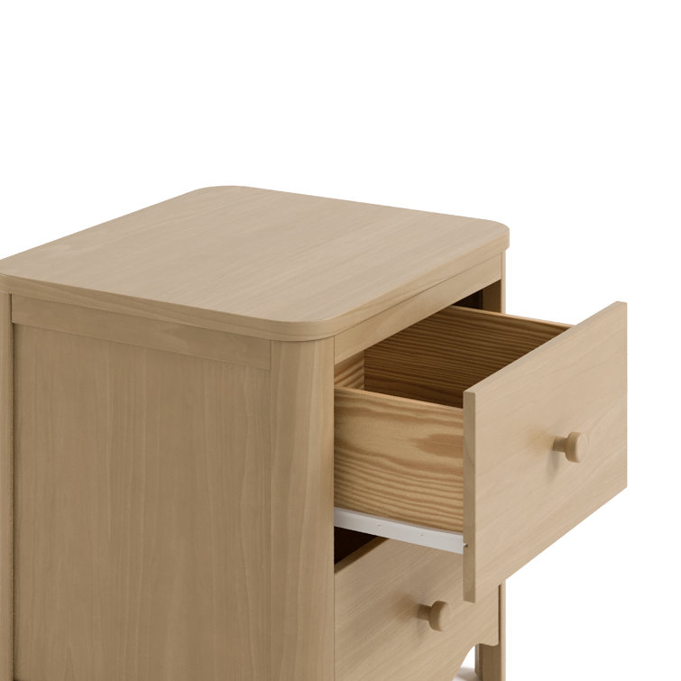 Driftwood Painted Lightweight 2 Drawer Nursery Nightstand