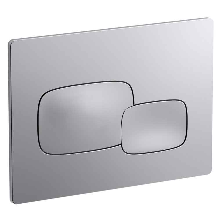 Veil Dual-Flush Chrome Wall Flush Actuator Plate