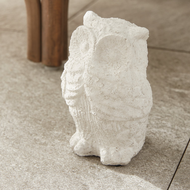 Small Weathered White Limestone Garden Rabbit Statue