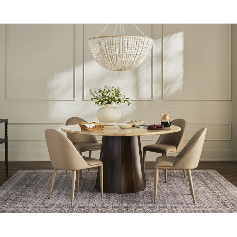 Rainier Light Brown Synthetic Washable Rectangular Area Rug
