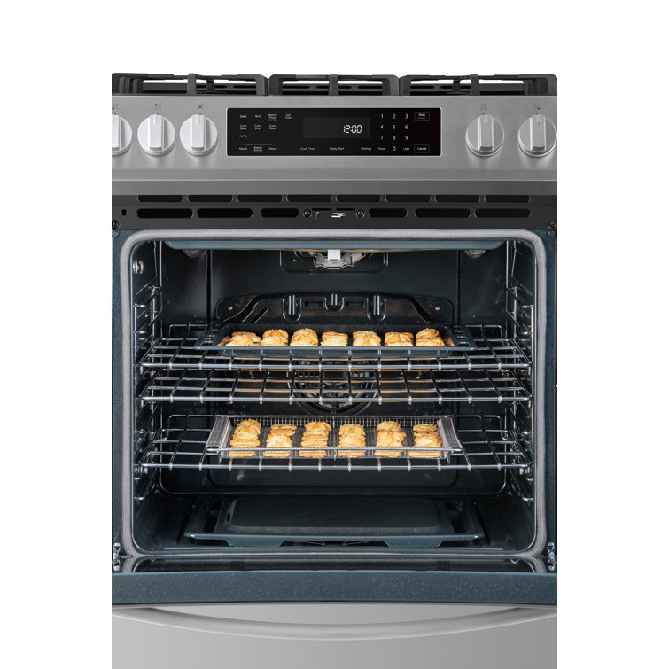 30-inch Stainless Steel Freestanding Gas Range with Convection and Self-Cleaning