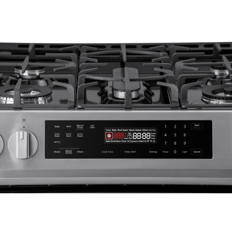 30-inch Stainless Steel Freestanding Gas Range with Convection and Self-Cleaning