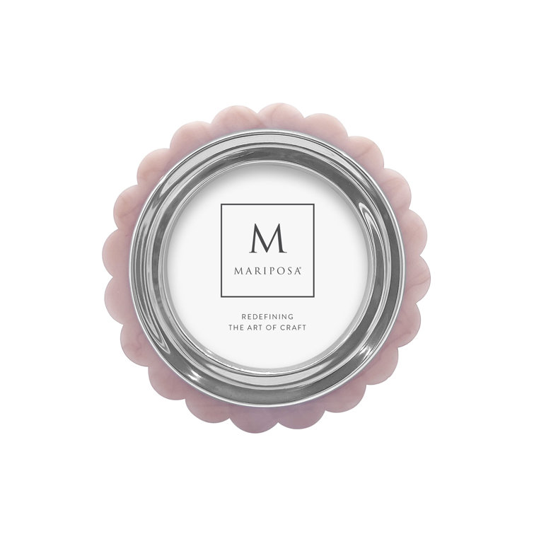 Pink Round Acrylic Picture Frame with Glass Protector